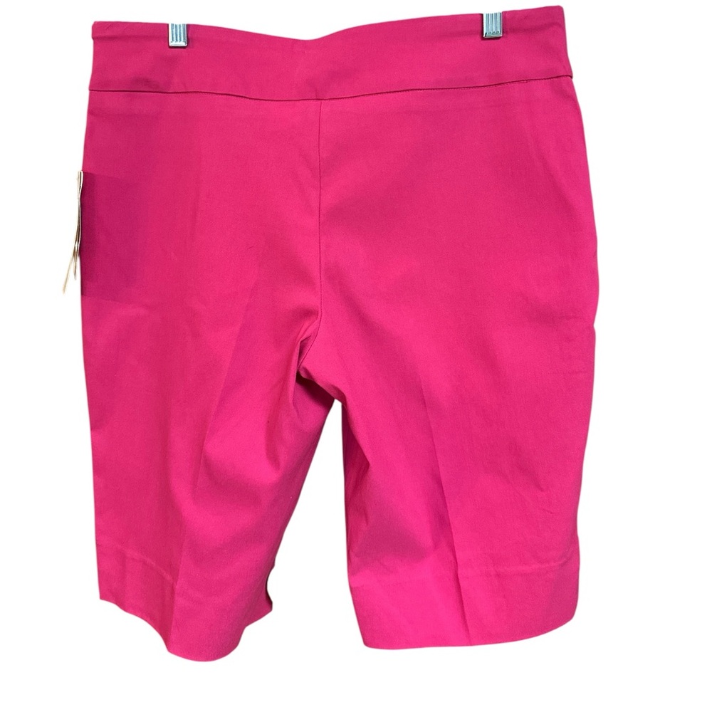Ruby Rd. Azalea Pink Slimming Contour Waistband Rayon Blend Shorts NWT S12 - Picture 3 of 3